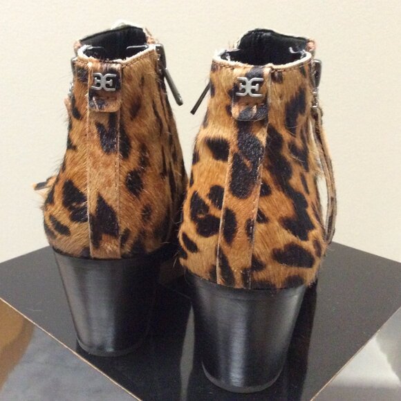 Sam Edelman Waldon Leopard Cheetah Booties Size 8 - Picture 5 of 7